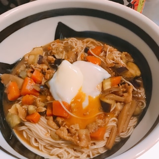 残り物のカレーで！カレー素麺